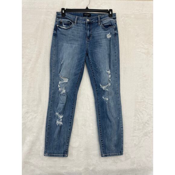 Judy Blue Boyfriend Fit Distressed Jeans 9 29 Stretch Comfort - Picture 1 of 12